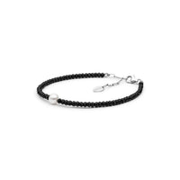 Black Spinel & Pearl armband