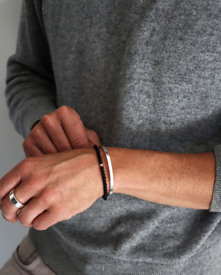 Mila Man Plain cuff armband, 4 mm