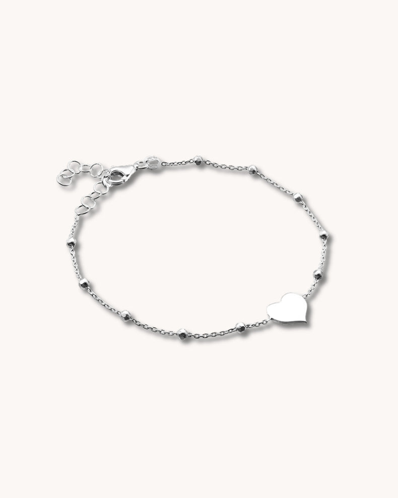 Dagg Heart armband, silver