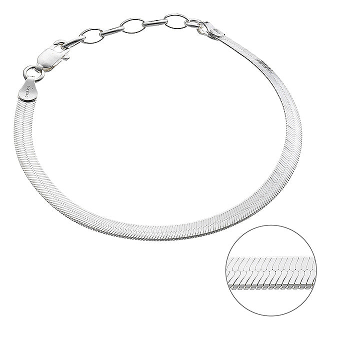 Schlangenarmband, silber