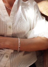 Paperclip Kedja Rund, armband silver
