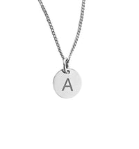 Buchstabenanhänger Silber, A-Z, graviert, gerade Schriftart