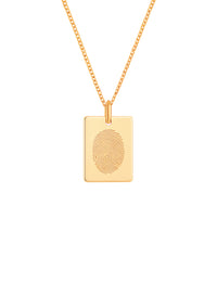 Halsband eget fingeravtryck, rektangulärt | 18k. guld