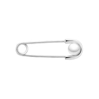 Brosch Säkerhetsnål, silver med pärla
