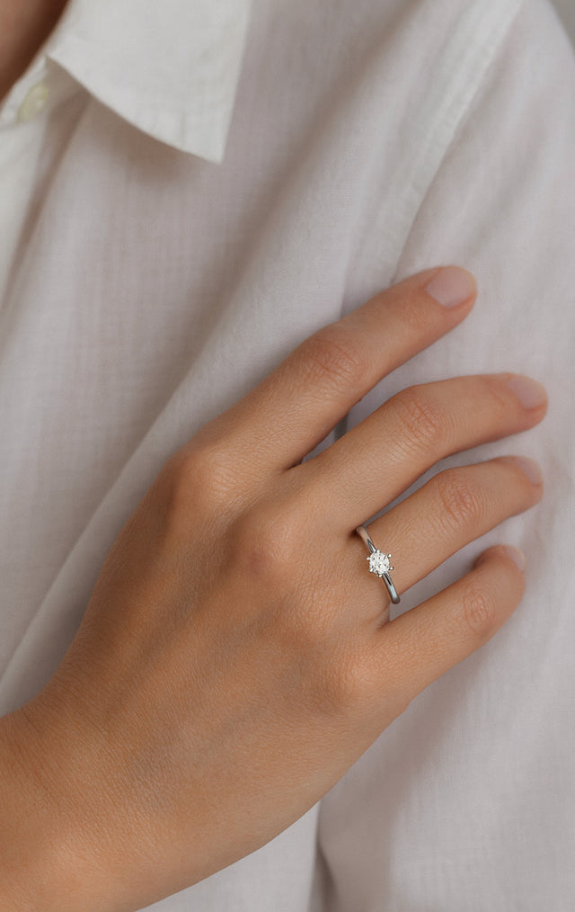 Julie 0,5 ct diamant, Solitärring Vigsel / Förlovningsring