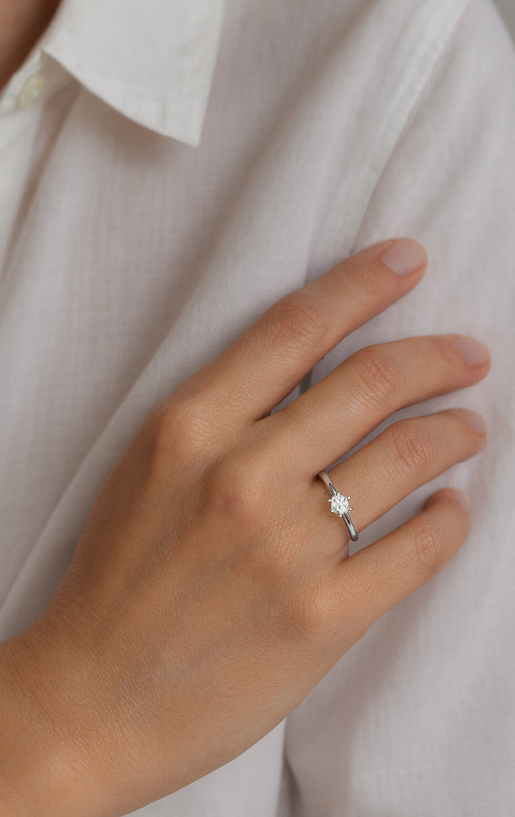 Julie 0,5 ct diamant, Solitärring Vigsel / Förlovningsring