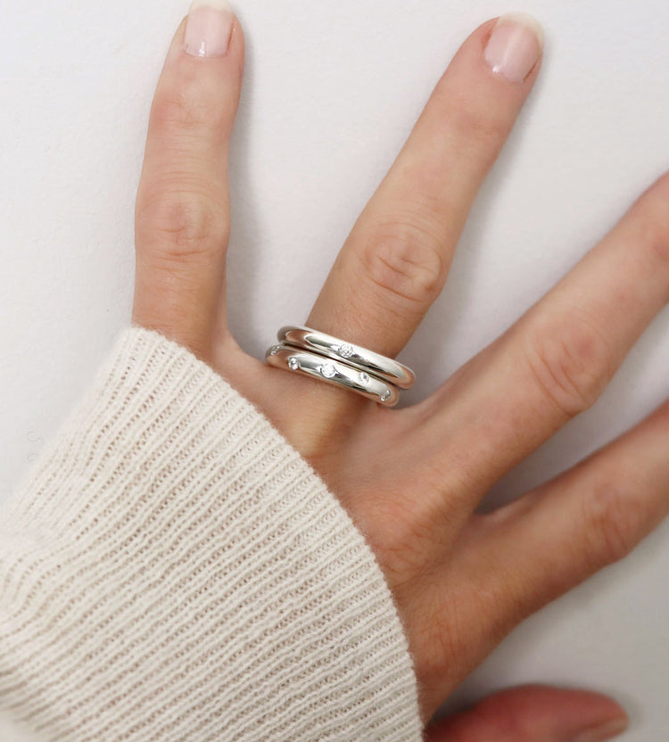 Set Wedding & Engagement ring for her | NOELLE Diamond rings