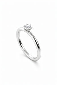 diamantring i silver med 0,25 ct diamant - vigsel / förlovningsring.