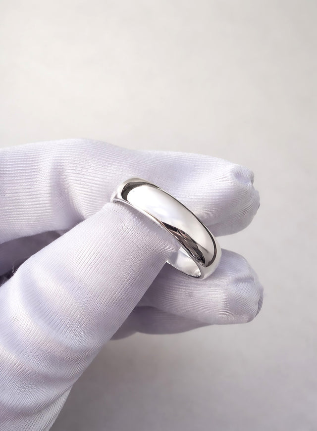 Vigsel/Förlovningsring Herr Silverring, 5 mm, Kupad | 925 silver