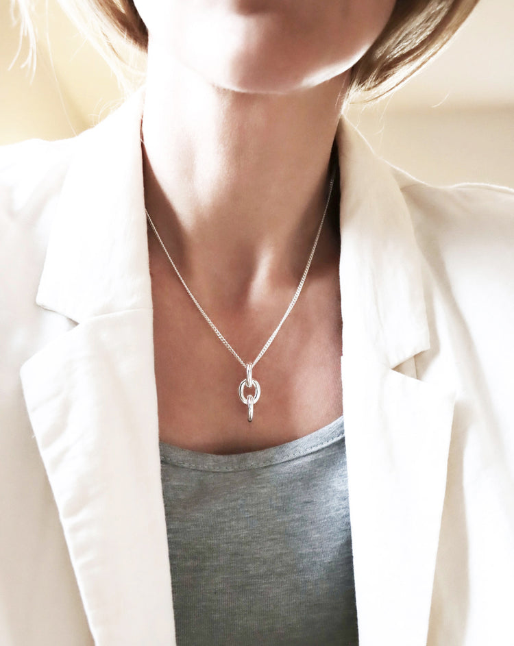Chunky Link 12 mm, Halsband silver