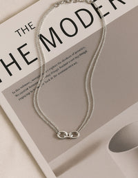 Chunky 12 mm Link Halsband, silver