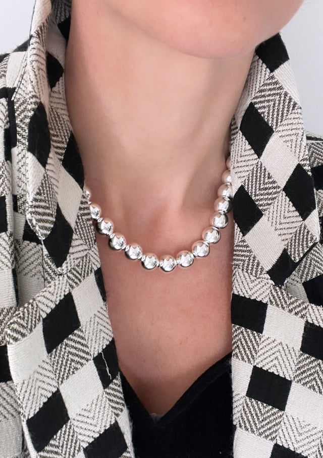 Happy Chunky ​​Necklace, silver