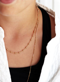 Dew chain necklace, gold plated