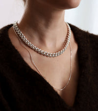 Chunky Curb Chain Halskette | 925 Silber