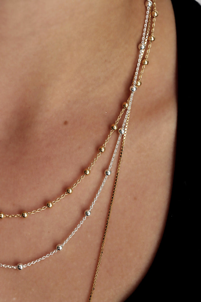Dew chain necklace, gold plated