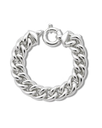 Armband med tjock silverkedja. 