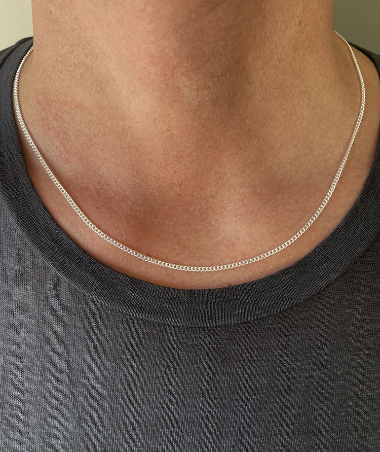 Gåvoset | Herrsmycken armband + halsband Pansarkedja