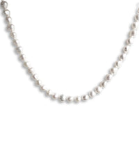 Perlen Choker Halskette, Perlenkette Barockperlen, mittel