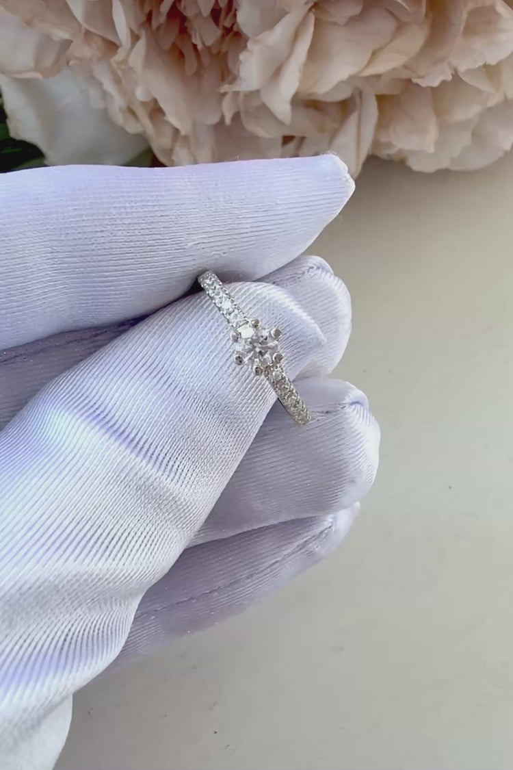 Julie Sidostensring 0,49 ct diamanter | Vigsel / Förlovningsring