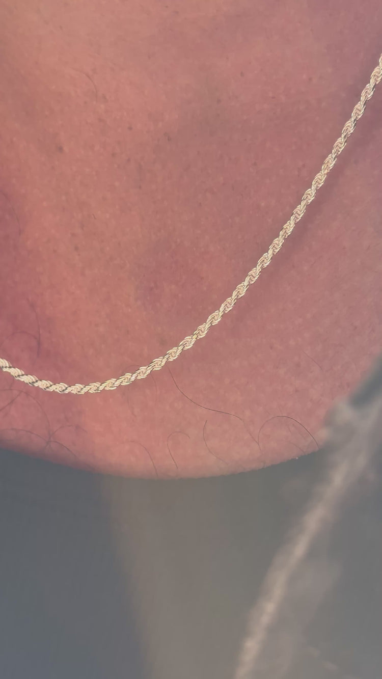 Mila Man Halsband Herr, Rope Chain / Cordell, 925 silver