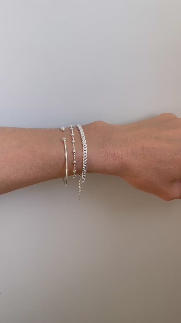 Pansarkedja Armband Dam, 4 mm | 925 silver