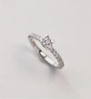Monet Ehering / Verlobungsring, Seitensteinring 0,53 ct Diamant