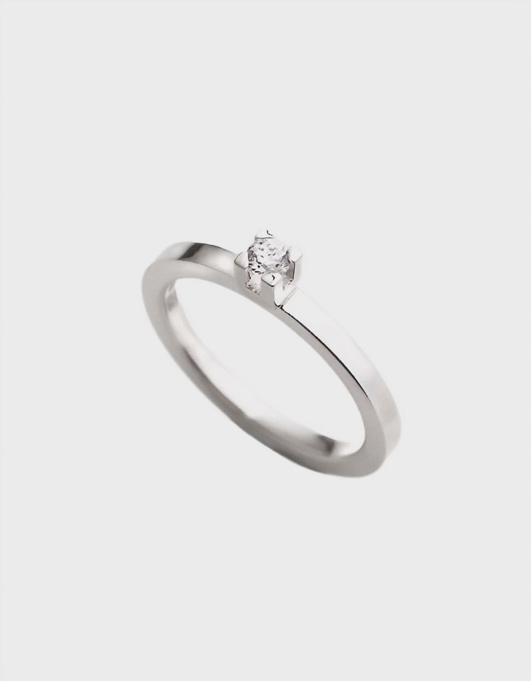 Monet Vigsel / Förlovningsring, Solitärring 0,10 ct. diamant