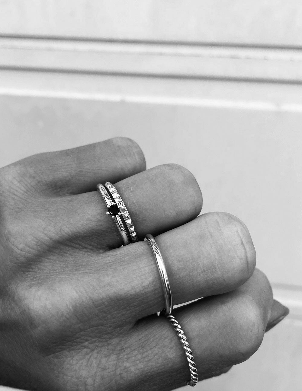Mila Combo Thin Peak Silberring | 925 silver