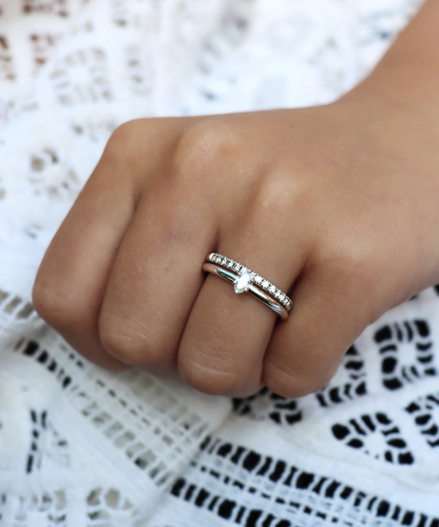 Vigselring & Förlovningsringar Par, June + Elise diamantring