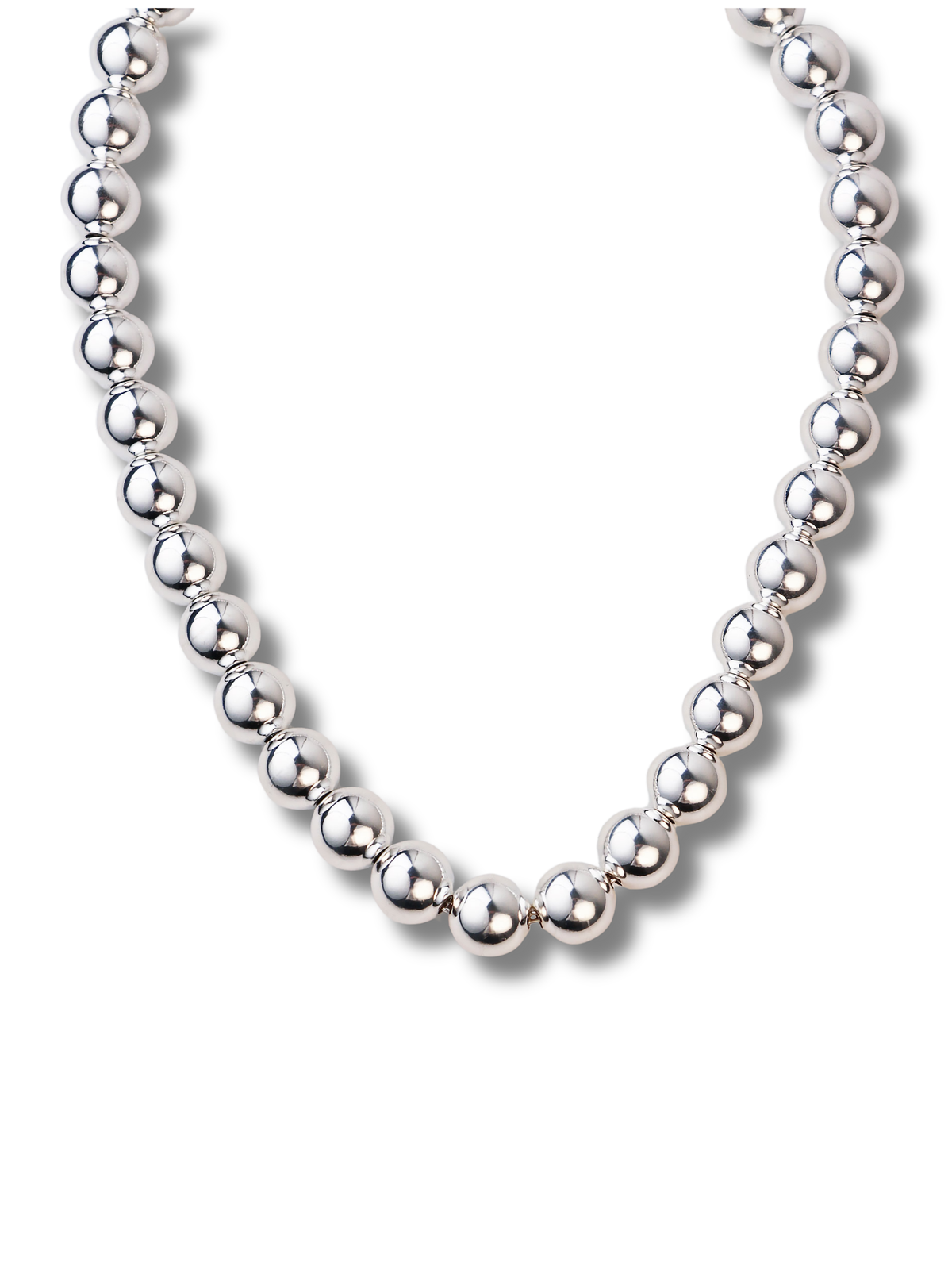 Silverhalsband med stora kulor | Statement halsband i äkta silver ...