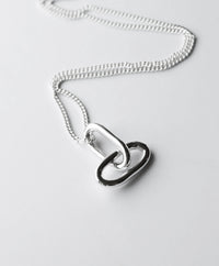 Chunky Paperclip Links Halsband, silver