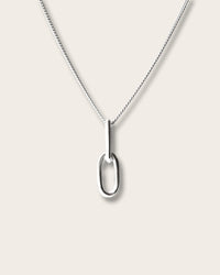 Chunky Paperclip Links Halsband, silver