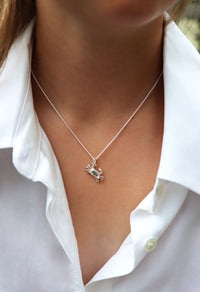 Krabba halsband, silver