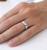 Julie 0,25 ct + schlichter Silberring 7 mm | Trauringe / Verlobungsringe Paar