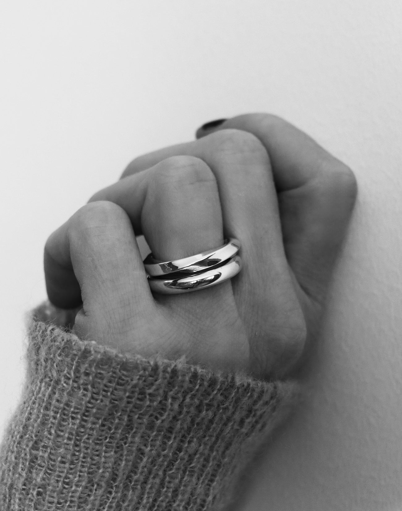 Mila Combo Twisted, 4 mm Silberring | 925 Silber