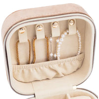 Smyckeskrin, Beige Sammet